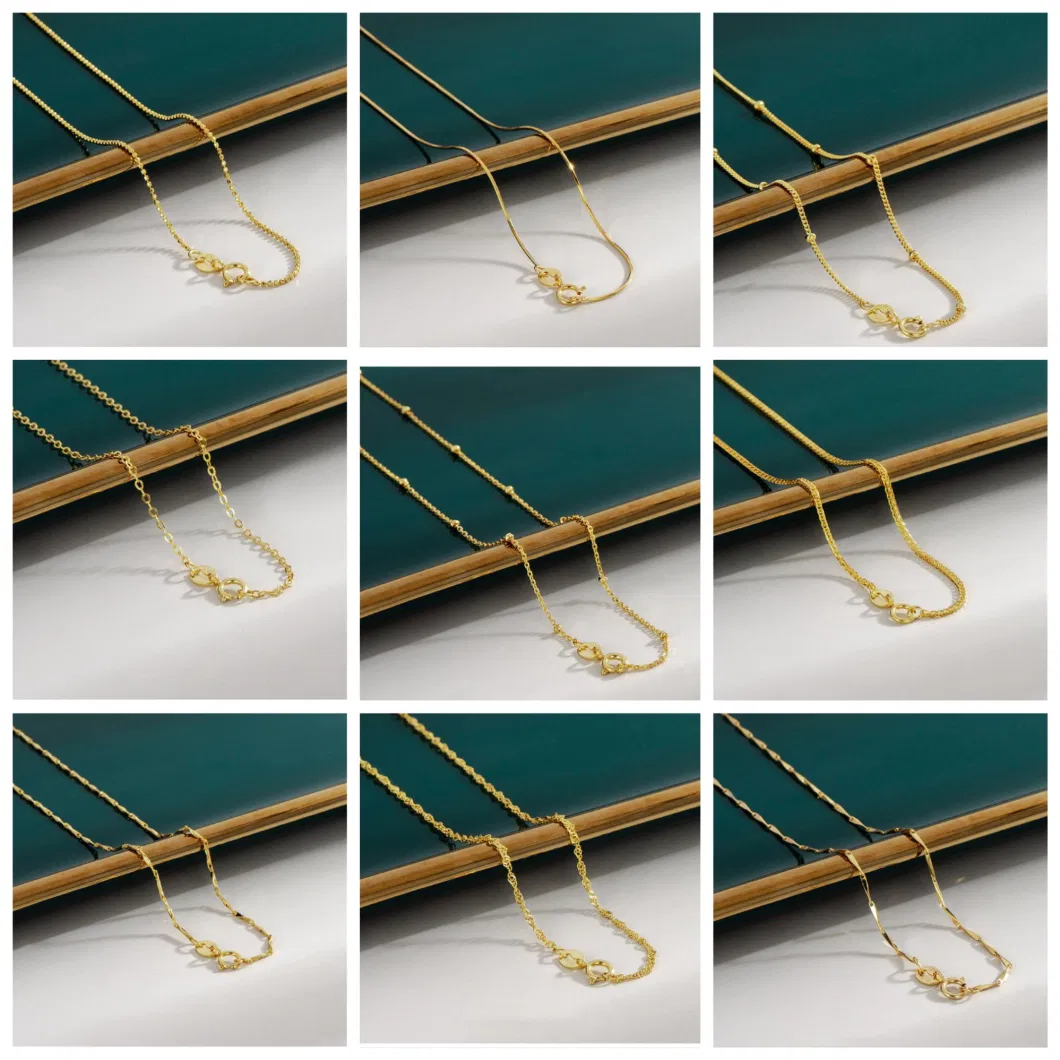 14K Gold Filled Necklace Herringbone Snake Chain for Women Tarnish Free Jewelry