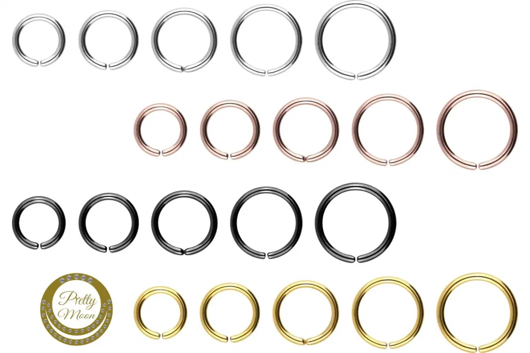 316L Surgical Stainless Steel Nose Ring O-Ring Bendable