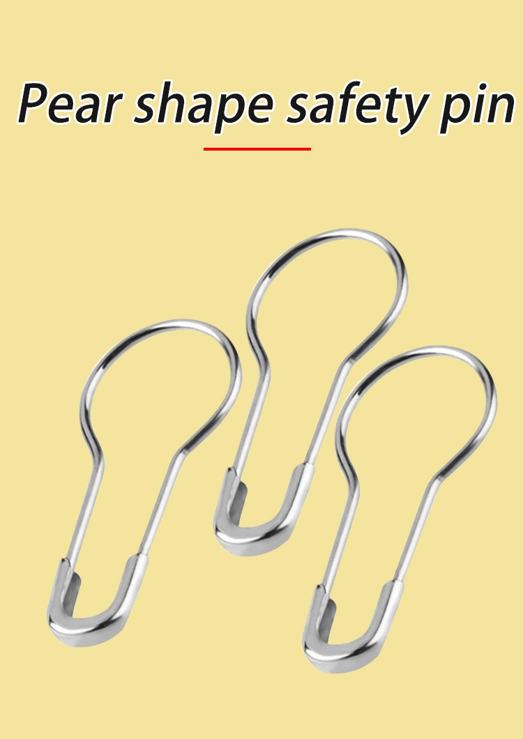 Colorful Bulb Pear Stainless Steel Safety Pin Brooch for Garment Hang Tag
