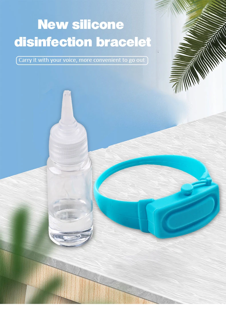Customized New Product Wash-Free Portable Disinfectant Silicone Bracelet