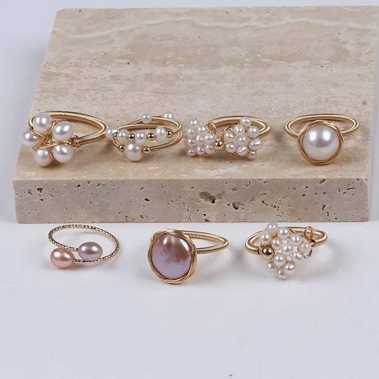 Wholesale Fashion Jewelry Rings Freshwater Pearl Women Jewelry