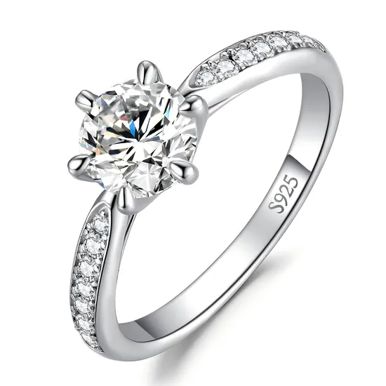 Fashion Jewelry 18K White Gold 3 Carat Lab Grown Diamond Ring