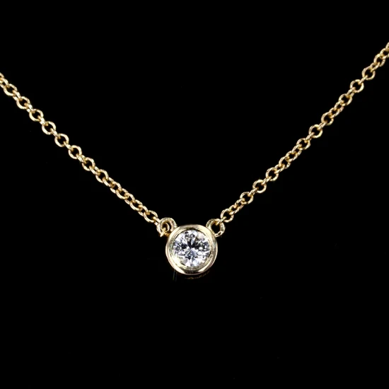 Wholesale 14K Soild Yellow Gold Lab Grown Diamond Chain Necklace Jewelry