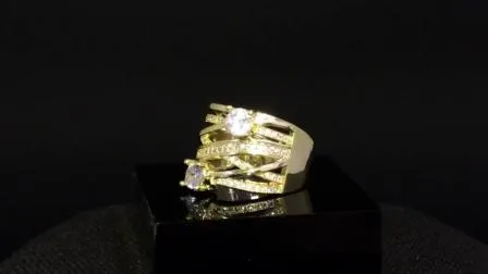 High Quality Jewelry White Gold Finger Ring New Design for Women Gold Ring Diamond