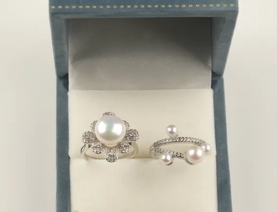 Freshwater Pearl Ring Accessory Adjustable Size Engagement Jewelry Ring
