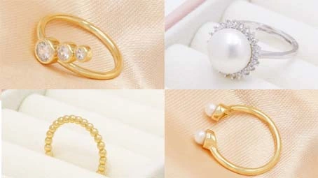 2021 Wholesale Simple Small 925 Silver Minimalist Jewelry Pearl Ring