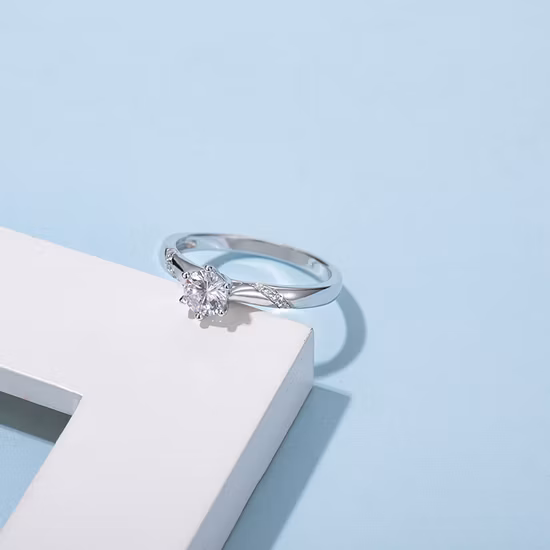 9K 14K 18K PT Pure Gold Diamond Ring Original Patent Design Factory Wholesale Custom Fashion Female Jewelry C05rb15ra27W