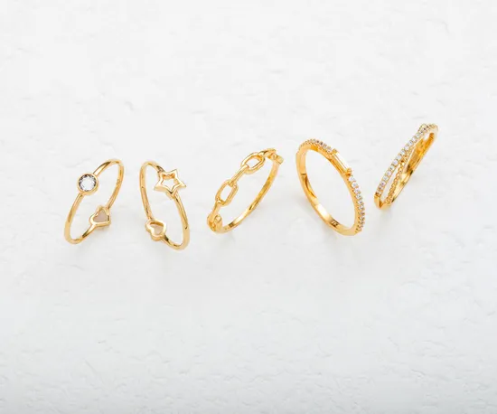 Fashion Jewelry 14K Gold Ring with Moissanite Stone for Woman 