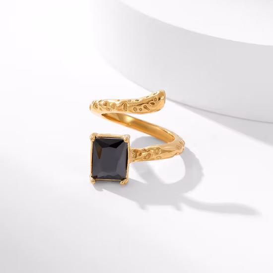 Resin Acrylic Rings Korean Creative Geometric Square Round Irregular Ring