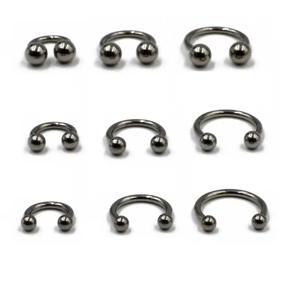 G23 Titanium Horseshoe Septum Hoop Helix Daith Cartilage Tragus Earrings Nipple Eyebrow Body Piercing Jewelry Nose Rings 