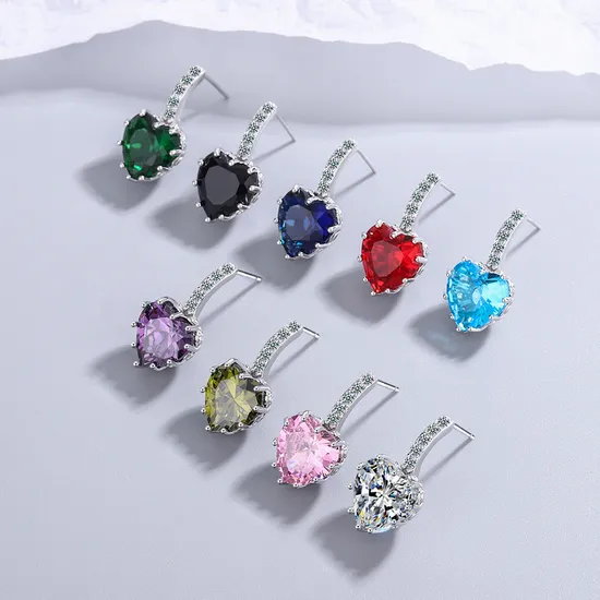 S925 Pure Single Row Three Pearl Earrings Fashion Jewelry 