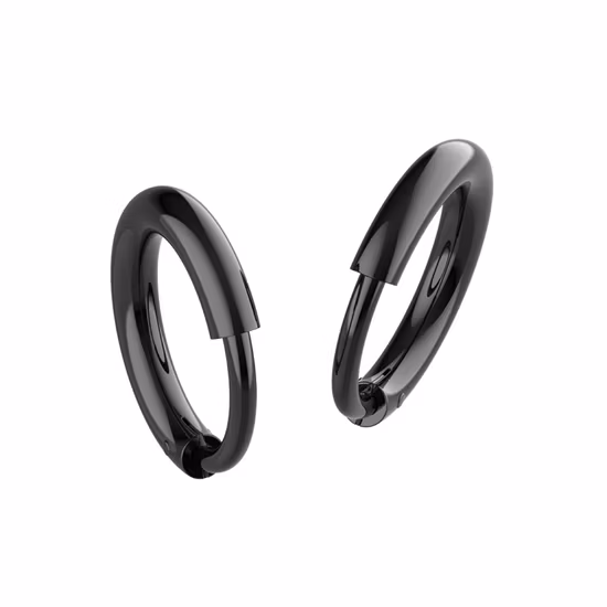 18g European and American Simple Earrings 316L Stainless Steel Body Piercing Jewelry Nose Ring Nose Hoop (Diameter: 8mm