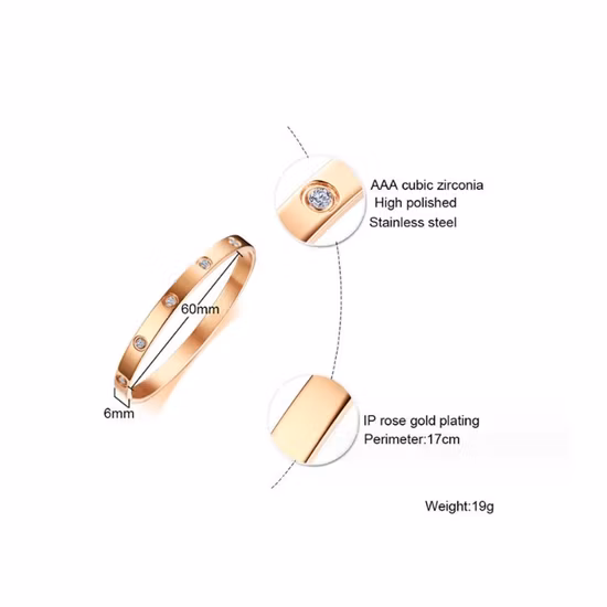 Factory Custom Wholesale Stainless Steel Open Bracelet Environmental Protection Electroplating Anti
