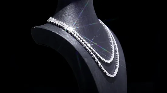 High Quality Tennis Necklace Sterling Silver with Moissanite 2mm 3mm 4mm 5mm 6mm Tennis Necklace with Wholesale Price 