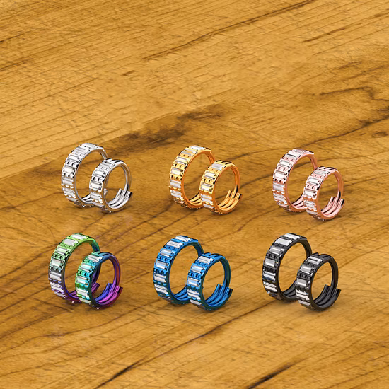 316L Surgical Stainless Steel Hinged Body Piercing Jewelry Lip Rings Septum Rings and Nose Rings Hoops for Women Men