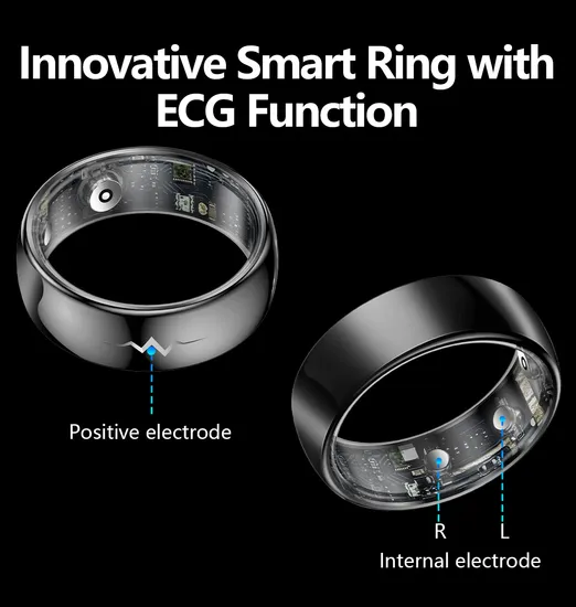 High Quality Accuracy Nordicra Circular Smart Ring with Activity Tracker ECG Heart Rate Temperature Monitor for Men and Women 
