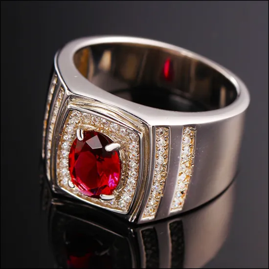 Fashion Jewelry 18K Gold Plated Rings for Women Men Wedding Rings Engagement Gold Ring Custome Design for Couples Fine 925 Sterling Silver Ring Jewelry 