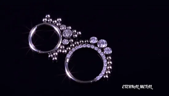 Eternal Metal ASTM F136 Titanium Nose Helix Hoop Piercing Ring 