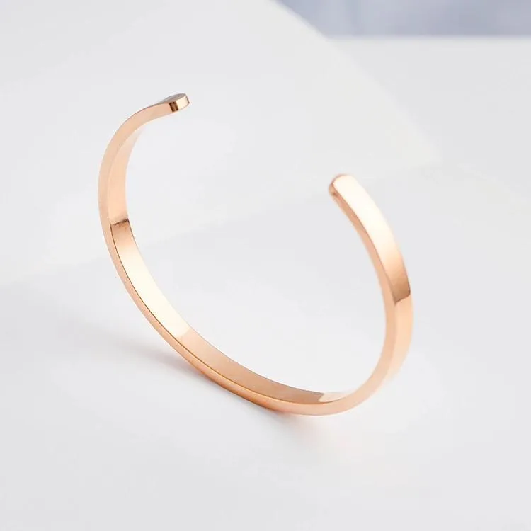 Custom Inspirational Jewelry Fashion Stainless Steel Cuff Bangle Bracelet