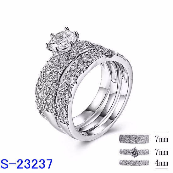 Pear Shaped 925 Silver CZ Vintage Engagement Rings for Women